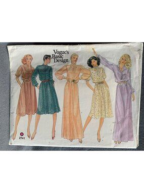 Vogue Misses Dress Sewing Pattern Size 10 2741